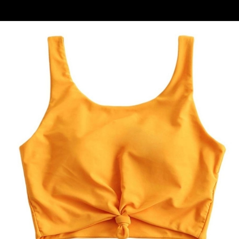 Vintage Women's ZAFUL Orange/yellow Bikini Top Size 8/L